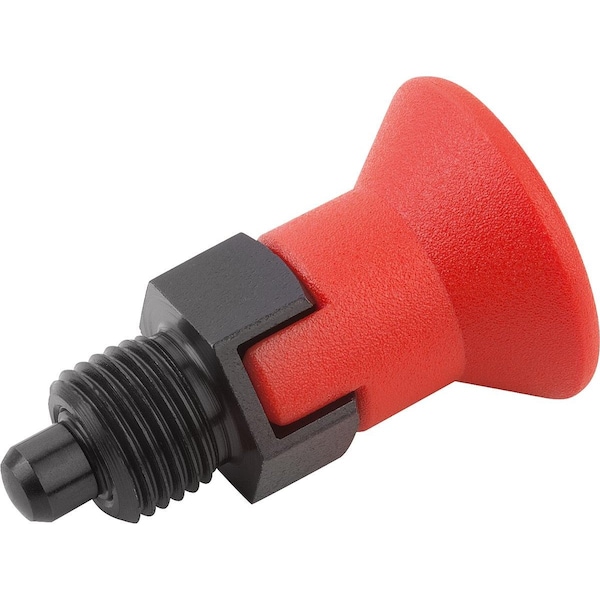 Indexing Plunger Size:9 D1=M06X0, 75, D=3, Form:C W Locking Slot Wo Locknut, Short Vers, Steel Hard,